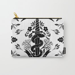 panic attack snake knife Carry-All Pouch | Panicattack, Graphicdesign, Branch, Flowers, Knife, Curated, Tattoo, Tree, Floral, Snake 
