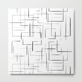 Artsy Squares Metal Print | Minimalism, Abstract, Adobesketch, Digital, Artsy, Acrylic, Handpainted, Ipadpro, Squares, Black And White 