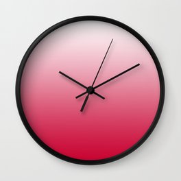 Red and White Ombre Wall Clock
