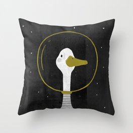 Space Goose Throw Pillow