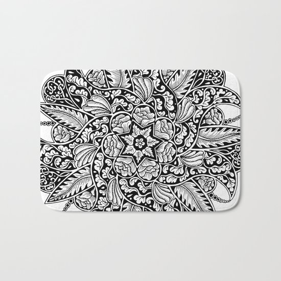 Ornament mandala Bath Mat