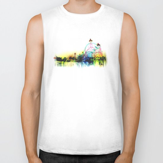 white fair. Biker Tank