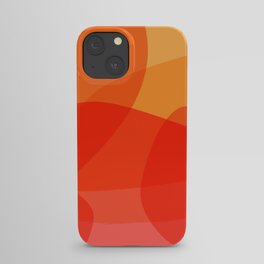 Abstract Organic Shapes in Red iPhone Case