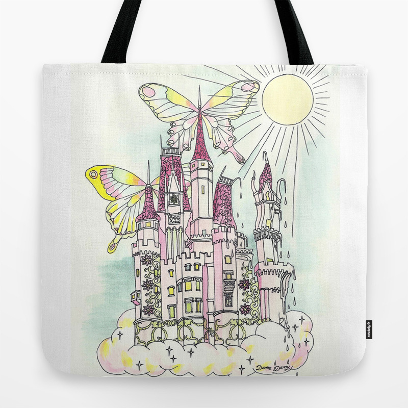 Melting Icecream Fairy Castle Tote Bag By Damedarcy Society6