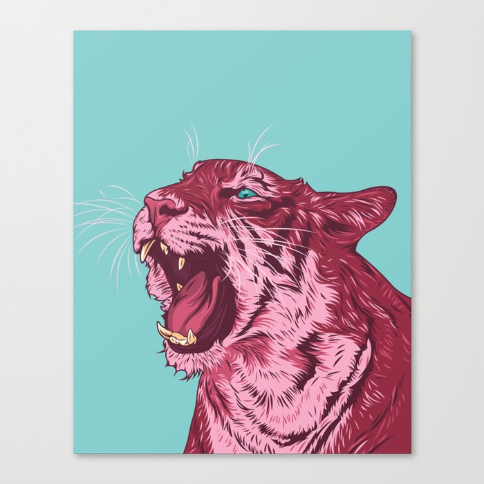 Magenta tiger Canvas Print