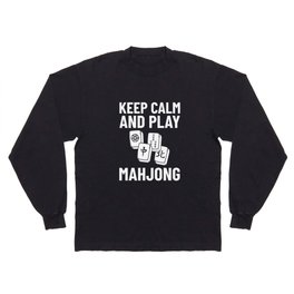 Mahjong Game Mah Jongg Online Player Tile Long Sleeve T-shirt