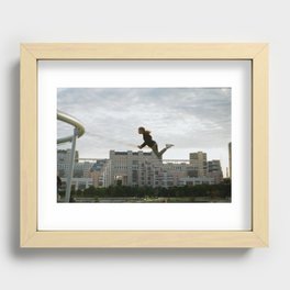 Cityscape 35mm Girl on a Swing Recessed Framed Print