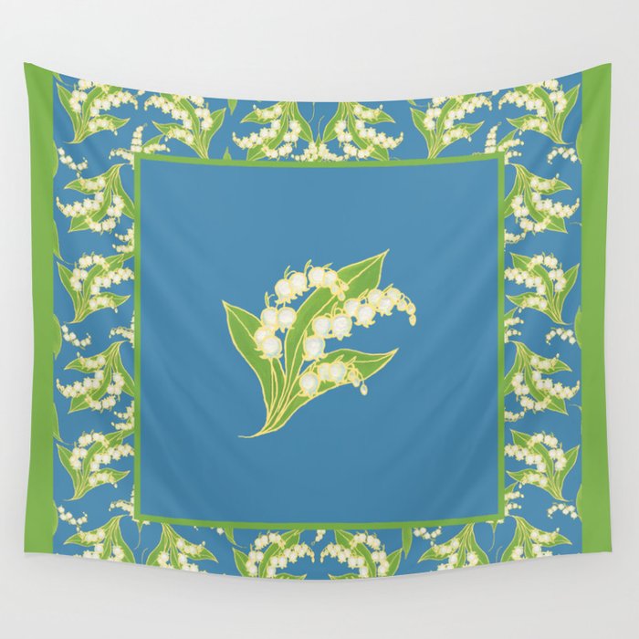 Vintage Lily-of-the-Valley Wall Tapestry