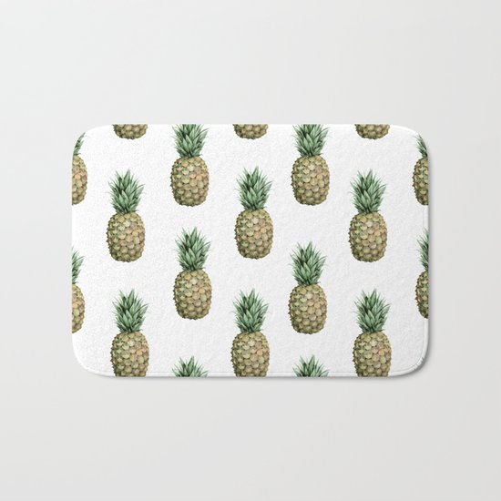 Classic Pineapple Pattern Bath Mat