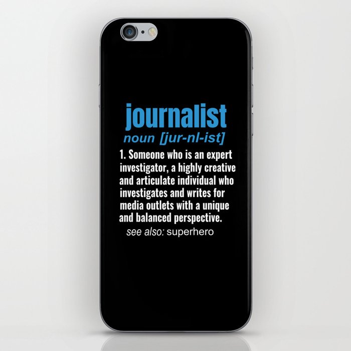 Funny Journalist Definition Journalism Gifts for Women Men iPhone Skin