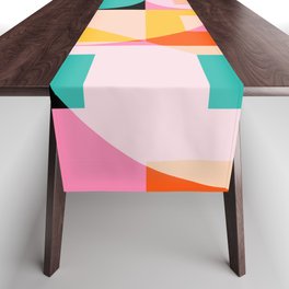 Modern Geometric Abstract Pattern Design  Table Runner