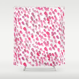 Imperfect brush strokes - pink Shower Curtain