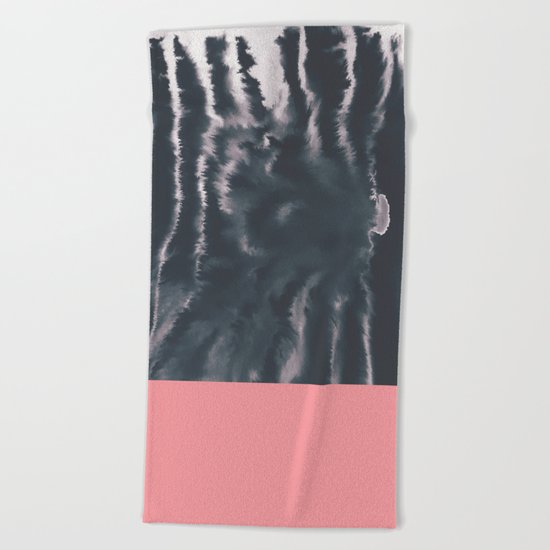 Faux Dye Pink Beach Towel