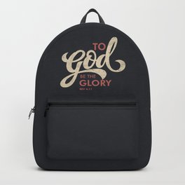 To God be the Glory Backpack | Calligraphy, Gospel, Graphicdesign, Draw, Art, Bible, Ink, Typography, Lettering 