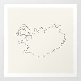 Iceland Outlines Art Print