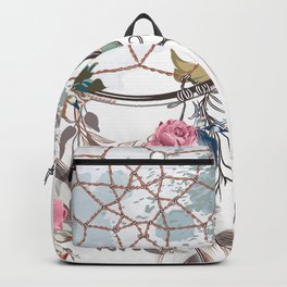 Boho stylish design. All good things are free and wild Backpack