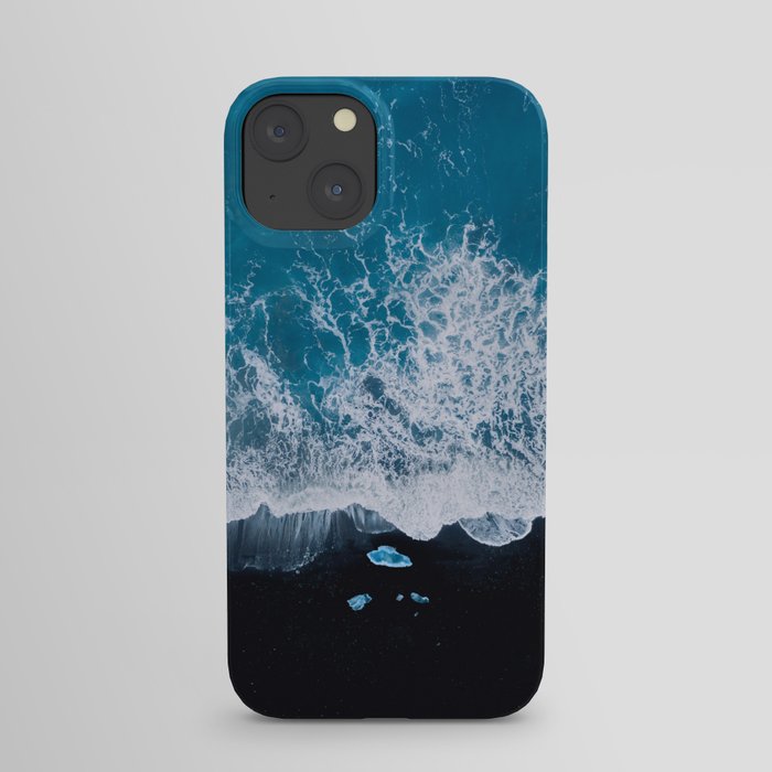 Minimalist Waves On A Beach In Iceland iPhone Case
