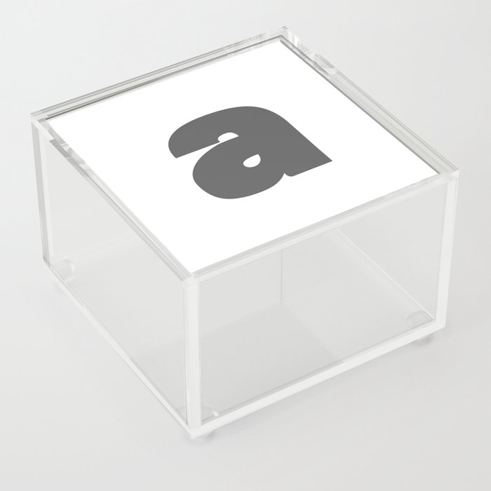 a (Grey & White Letter) Acrylic Box
