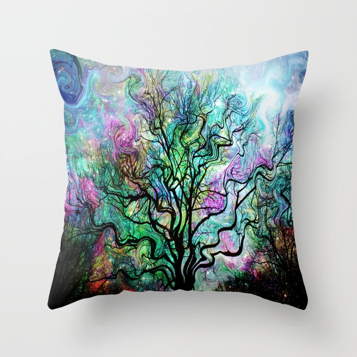 Van Gogh's Aurora Borealis Throw Pillow