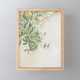 Olive Tree Leaves in France Photo |  Soft Pastel Color Botanical Art Print | Mediterranean Europe Travel Photography Framed Mini Art Print