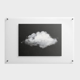White Cloud on Black Sky Floating Acrylic Print