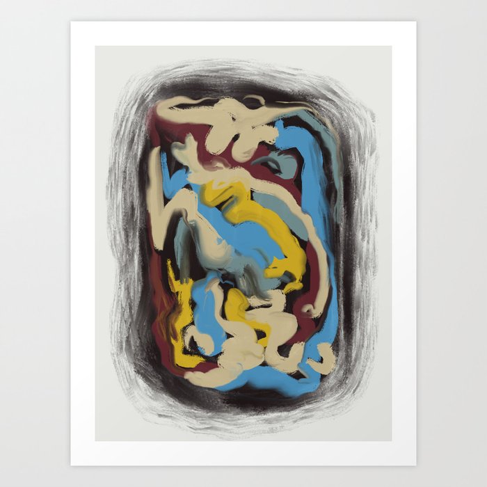 The entangled colors Art Print