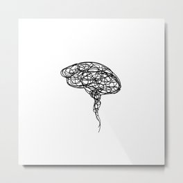 Tornado Brain Metal Print