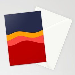 Minimalistic Wave Colorful Art Pattern Design Stationery Card
