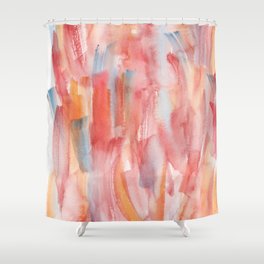 16   | Abstract Art | June 2021 Watercolor Painting | Valourine Original | Design Pattern  Shower Curtain