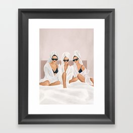 Morning with a friend II Framed Art Print
