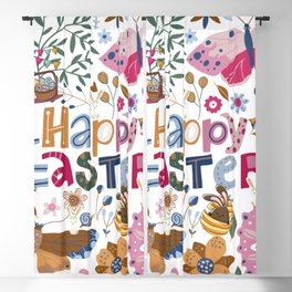 Happy Easter Day Festival Blackout Curtain