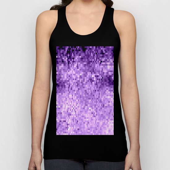 LavendeR Purple Pixels Unisex Tank Top