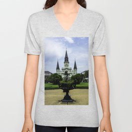 St. Louis Cathedral Jackson Square New Orleans (004)  Unisex V-Neck