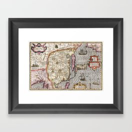 Map of China - Mercator - 1606 Vintage pictorial map Framed Art Print