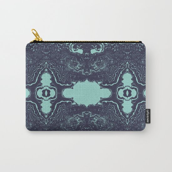 Shinzi - spilled ink abstract painting marble japanese paper marbling unique original art print Carry-All Pouch