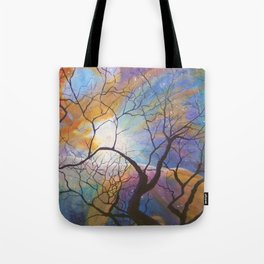 Space Tree Galaxy Painting Orion's Nebula Original Art (Dust in the Wind) Tote Bag