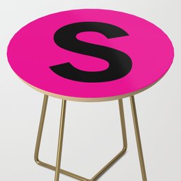 Letter S (Black & Magenta) Side Table