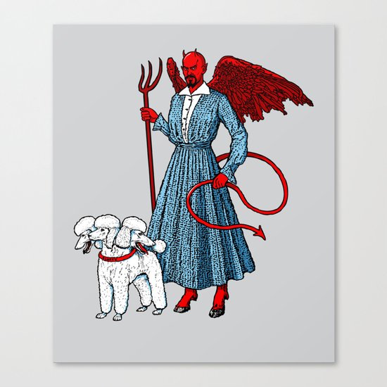 Devil With A Blue Dress On Canvas Print
