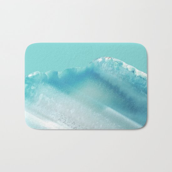 Geode Crystal Turquoise Blue Bath Mat