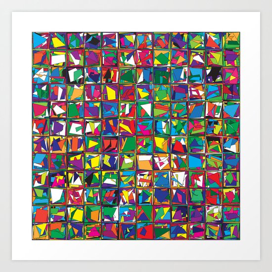 Stacks Geometric Art Print. Art Print