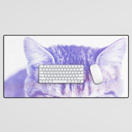 cat ethereal aesthetic lavender altered photography Desk Mat