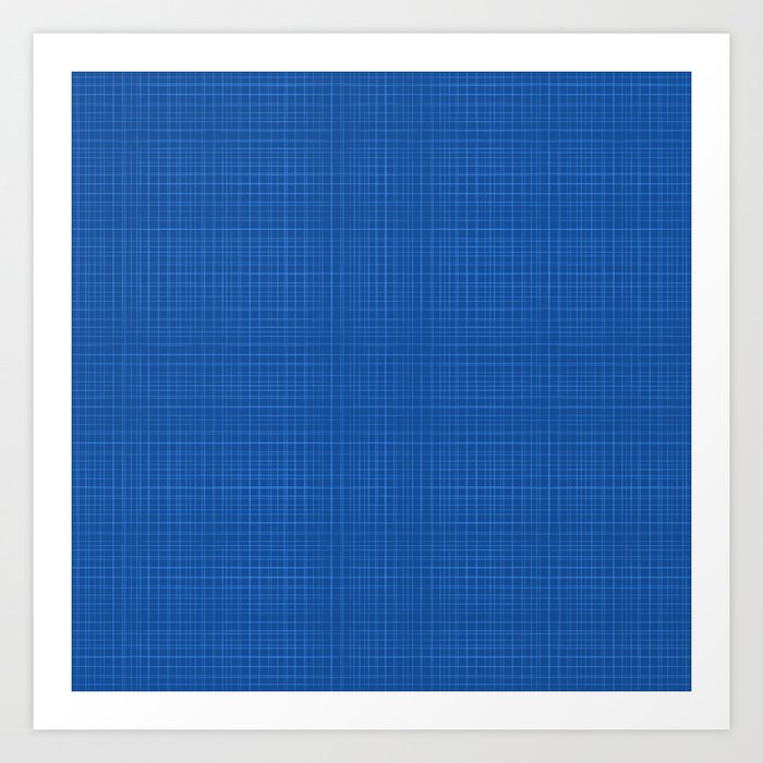 blue line pattern Art Print