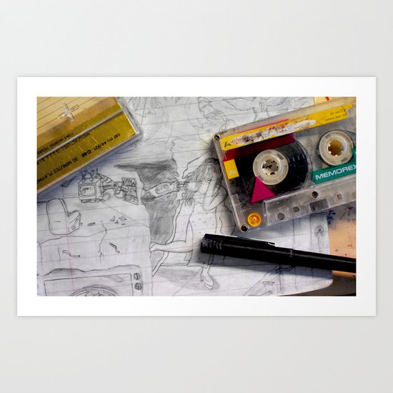 "Back to School Mixtape" by Cap Blackard Art Print