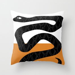 Simple Black Snake Throw Pillow