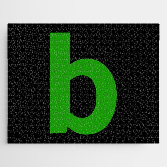 letter B (Green & Black) Jigsaw Puzzle