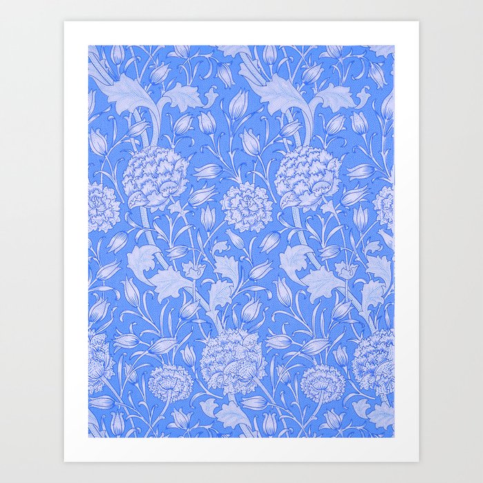Wild Tulip by William Morris (1834-1896) blue Art Print by Artload
