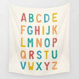 Vintage Alphabet ABCs Wall Tapestry