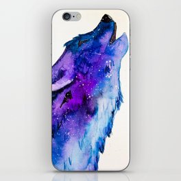 Galaxy Wolf iPhone Skin