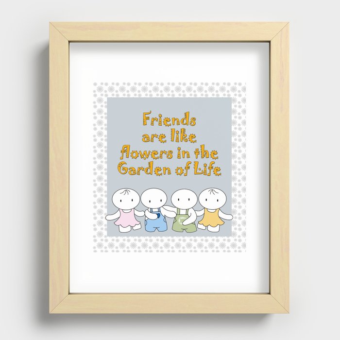 Happy Friendship Forever Recessed Framed Print