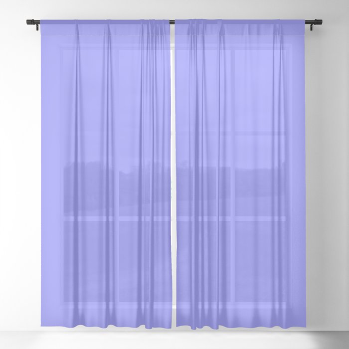 Simply Periwinkle Solid Color  Sheer Curtain